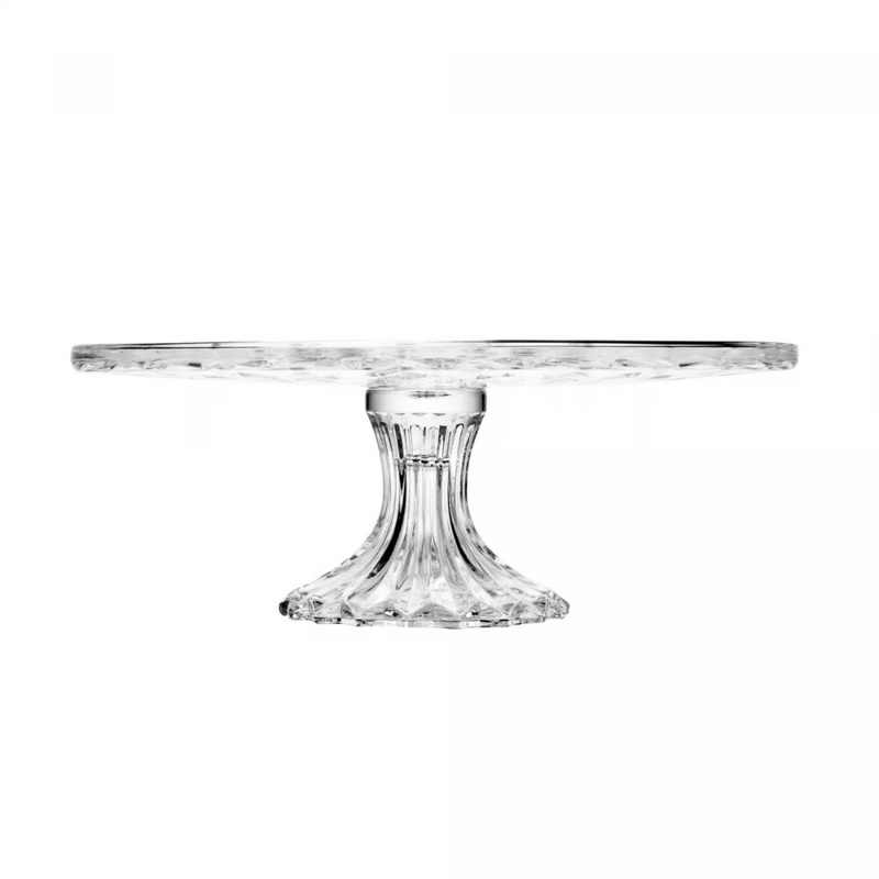 Prato para Bolo de Cristal com Pé Diamond – Lyor