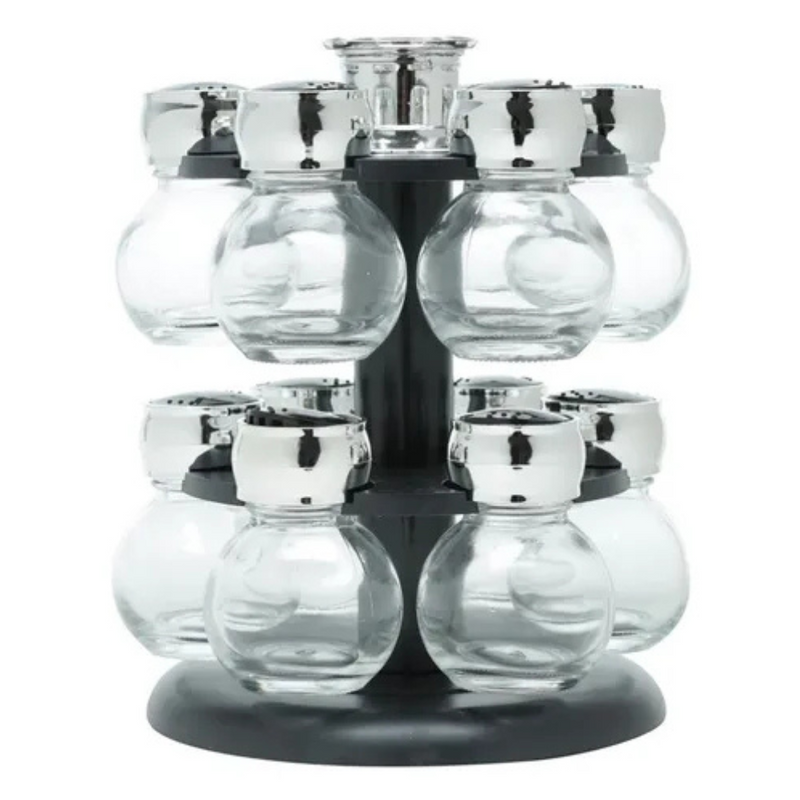 Conjunto 12 Porta-Temperos Giratório - Wolff