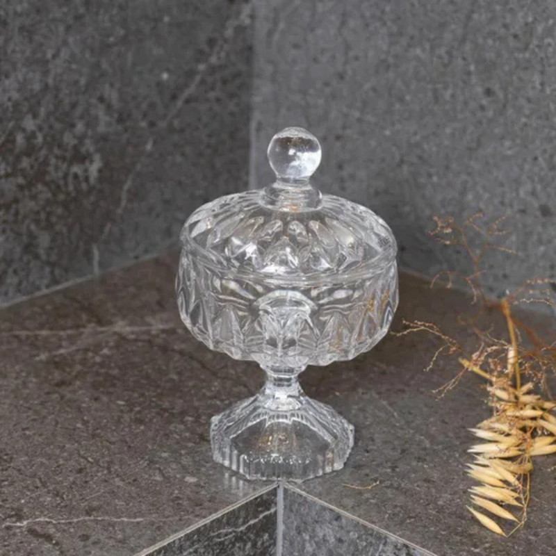 Potiche com Pé Wolff Louise – Cristal
