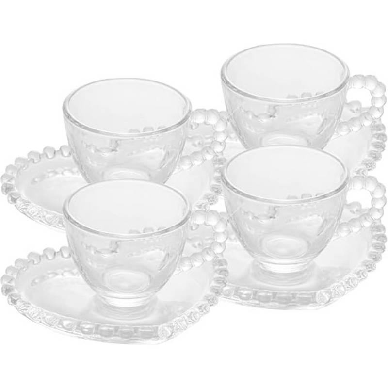 Conjunto de Xícaras e Pires Coração Pearl – Wolff