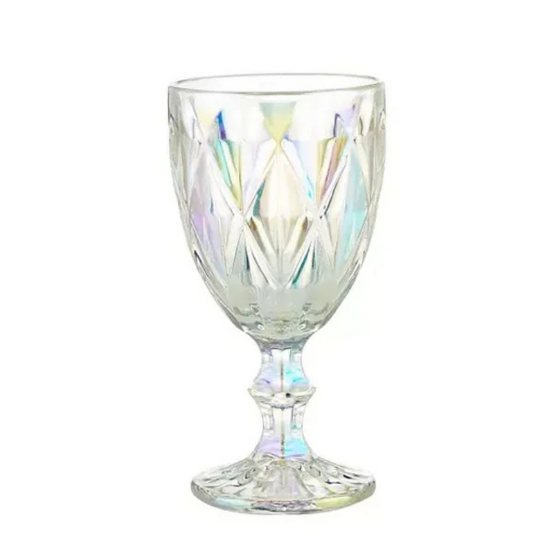 Taça de Vidro Diamond Rainbow Metalizada – 325 ml