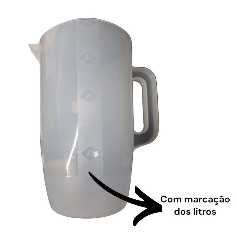 Jarra de Plástico Resistente 4L com Tampa e Alça – Tritec