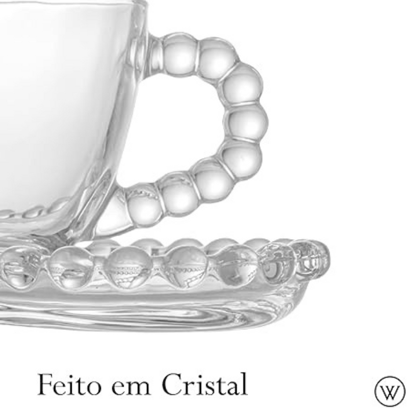 Conjunto de Xícaras e Pires Coração Pearl – Wolff