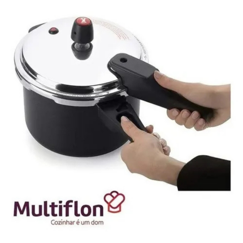 Panela de Pressão Quartzo Antiaderente Fechamento Externo 4,5L