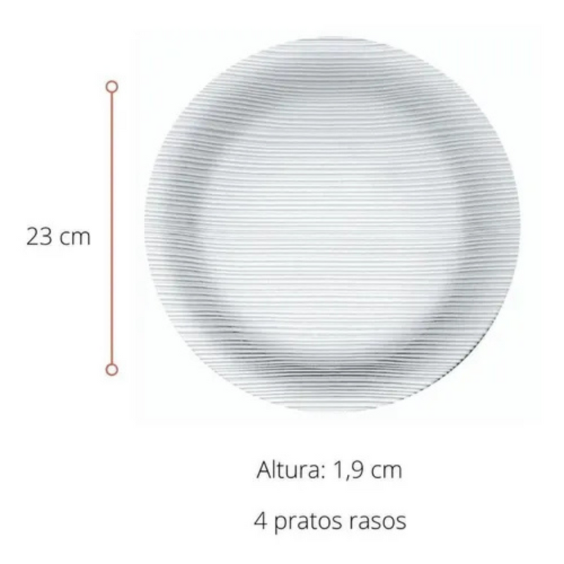 Aparelho De Jantar Vidro Marinex Duralex Diamante - 12 peças