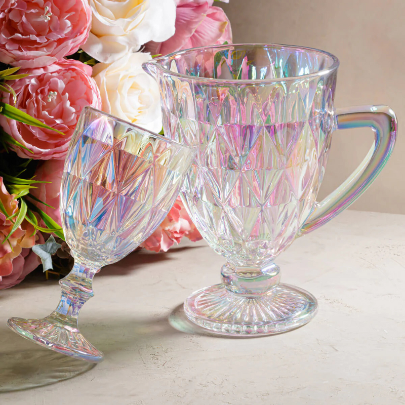 Taça de Vidro Diamond Rainbow Metalizada – 325 ml