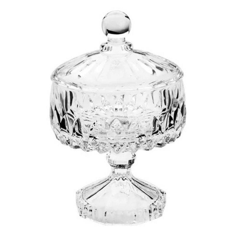 Potiche com Pé Wolff Louise – Cristal