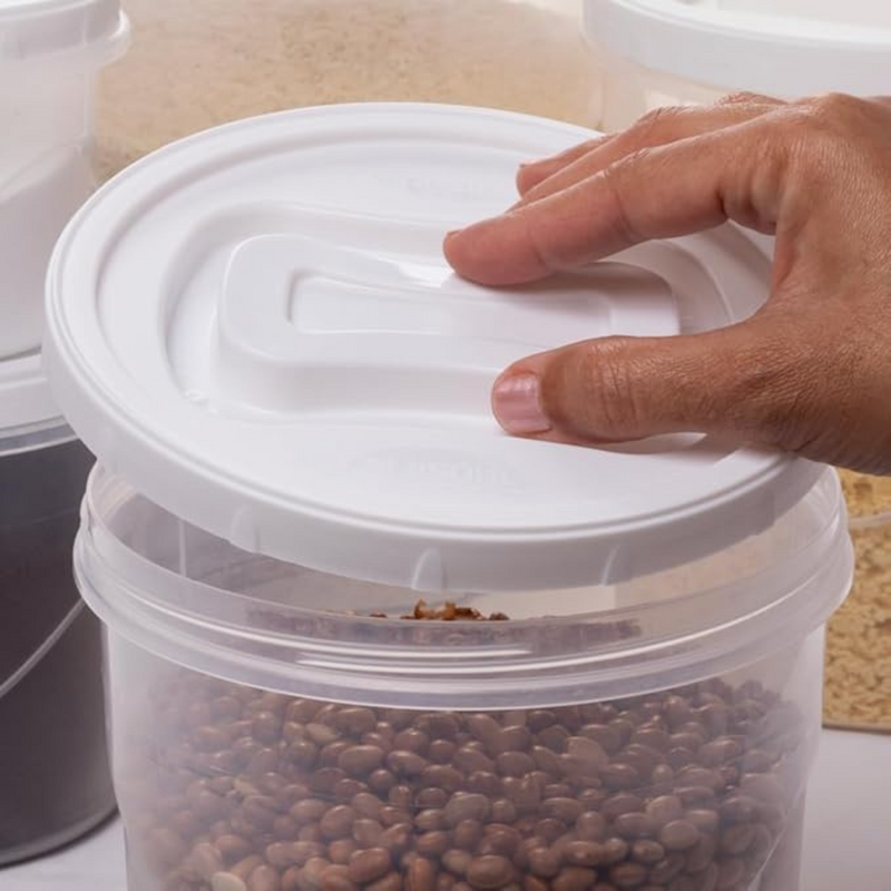 Kit 5 Potes Porta Mantimentos Plasutil – Tampa Rosca