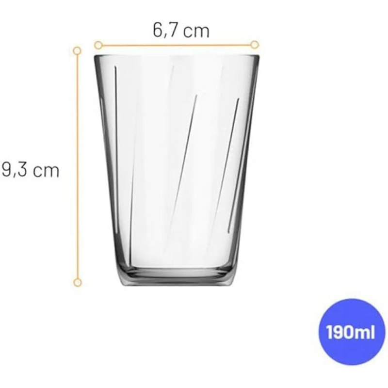 Jogo De Copos Nadir Figueiredo Amazon 6 Peças 190ml