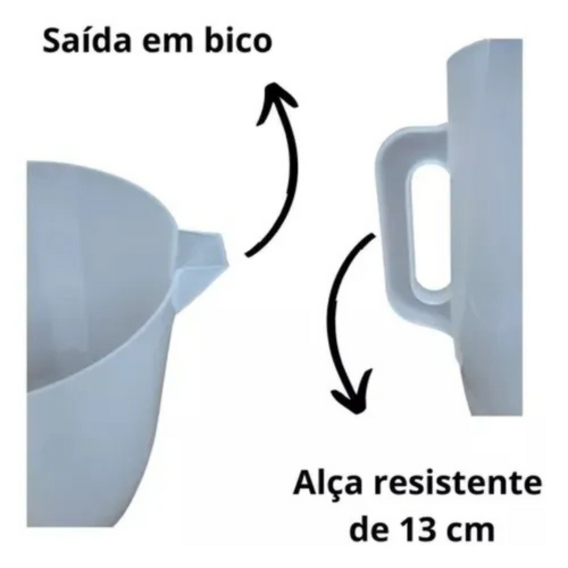 Jarra de Plástico Resistente 2L com Tampa e Alça – Tritec