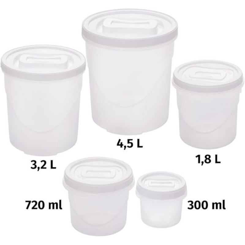 Kit 5 Potes Porta Mantimentos Plasutil – Tampa Rosca